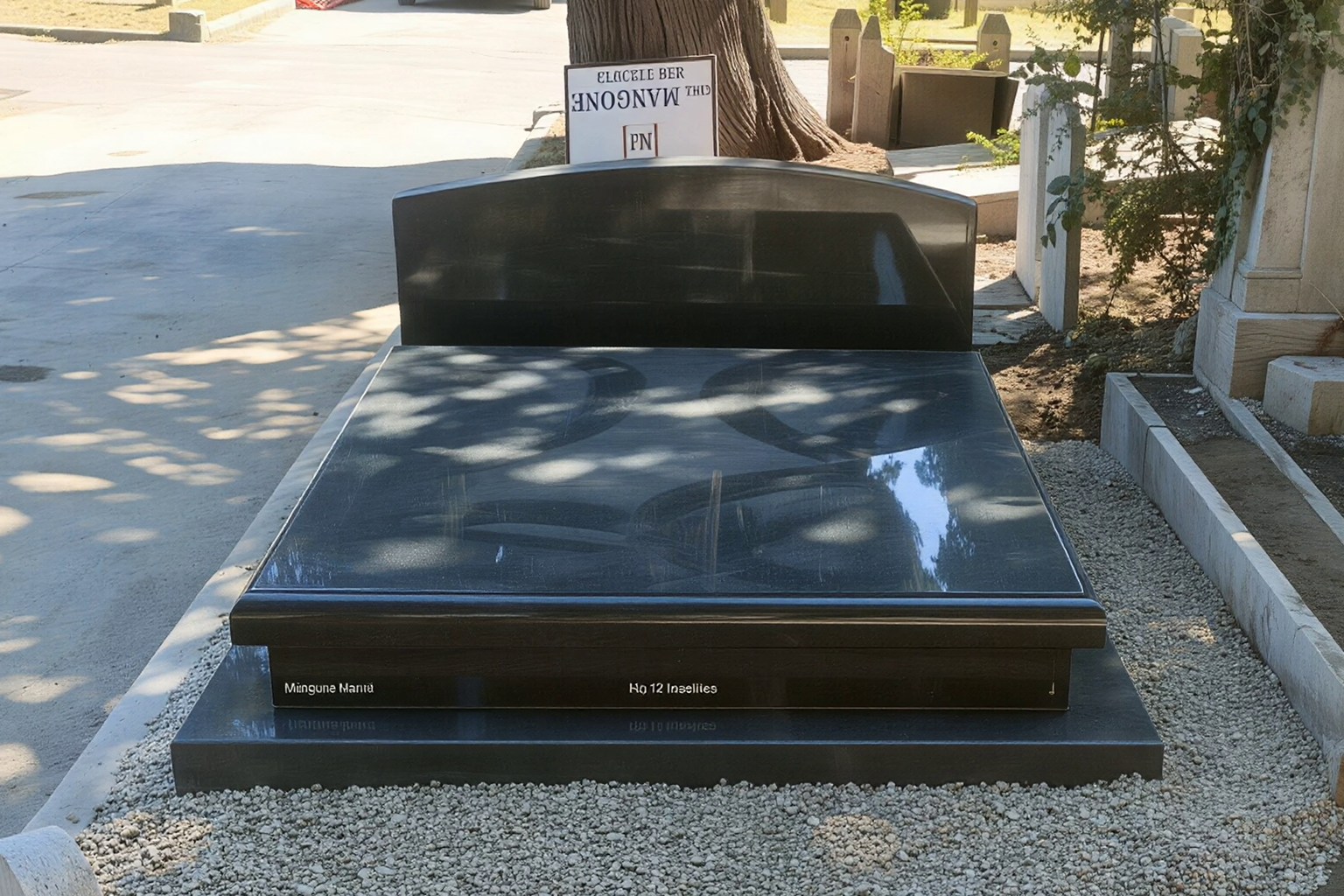 Tomba Ebraica in Granito Nero – Cimitero del Verano Roma